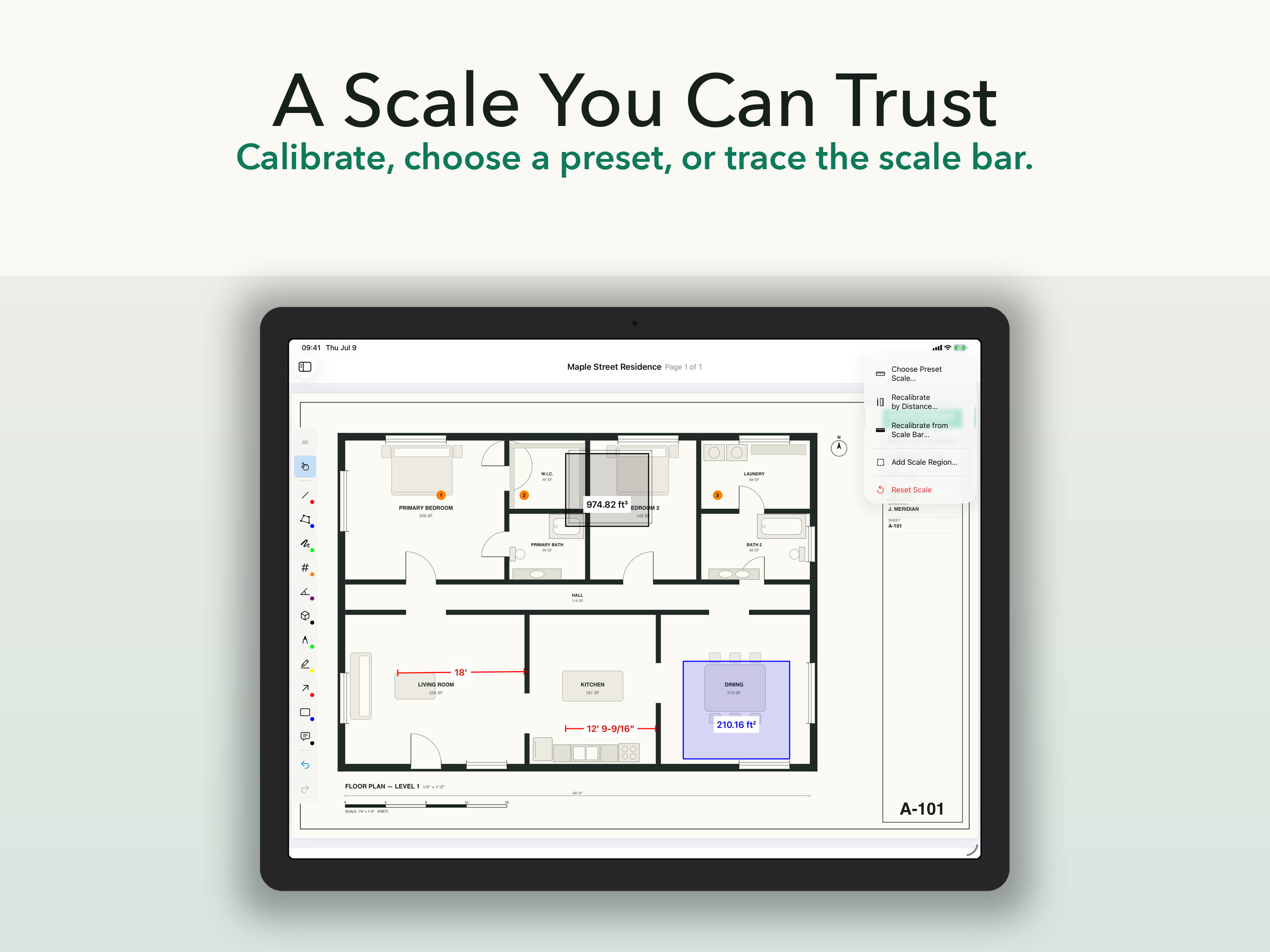 ScaleTap calibration choices